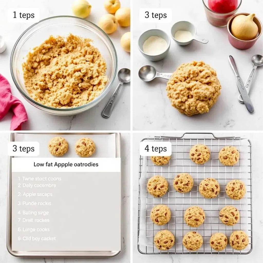 Baking Instructions and Tips for Low Fat Apple Oatmeal Cookies