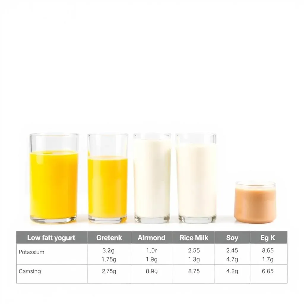 Comparing Potassium Levels: Low Fat Yogurt vs. Alternatives