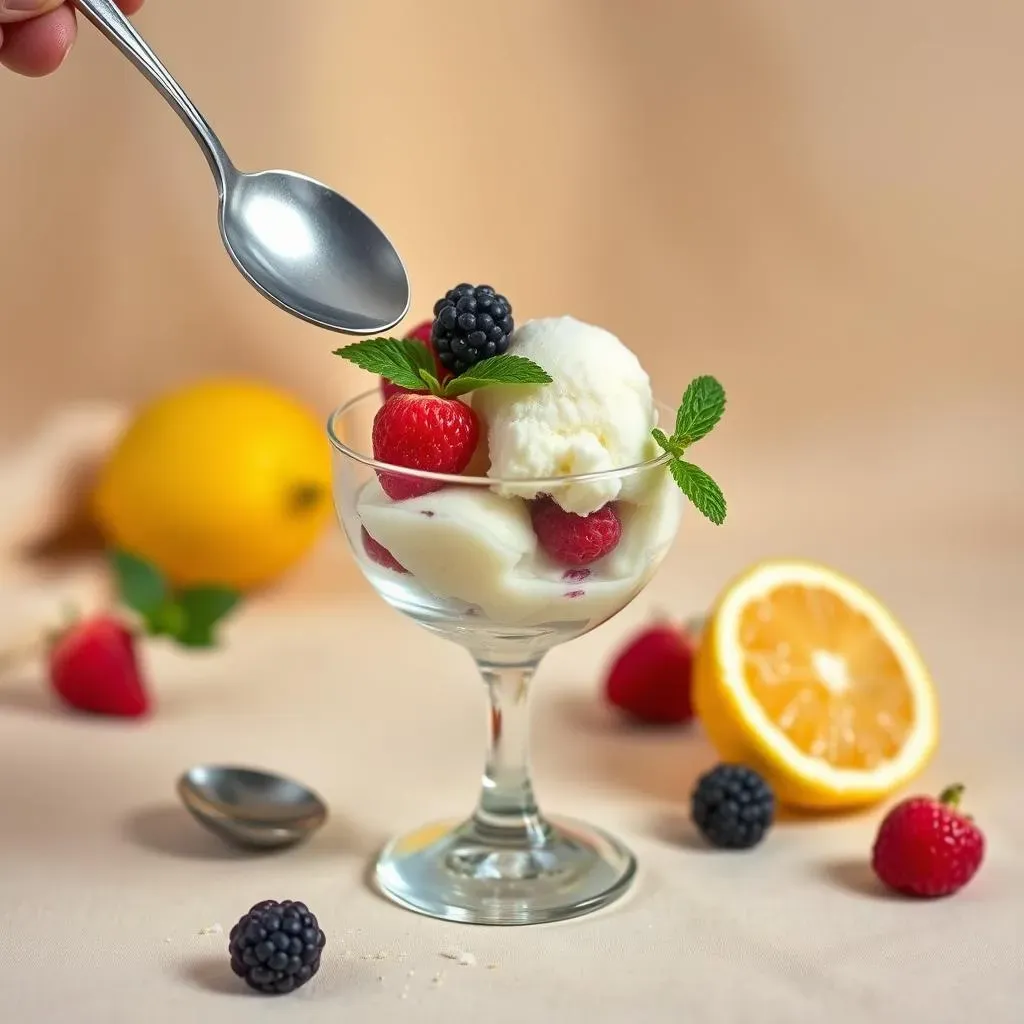 Enjoying Your Homemade Low Fat Lemon Ice Cream