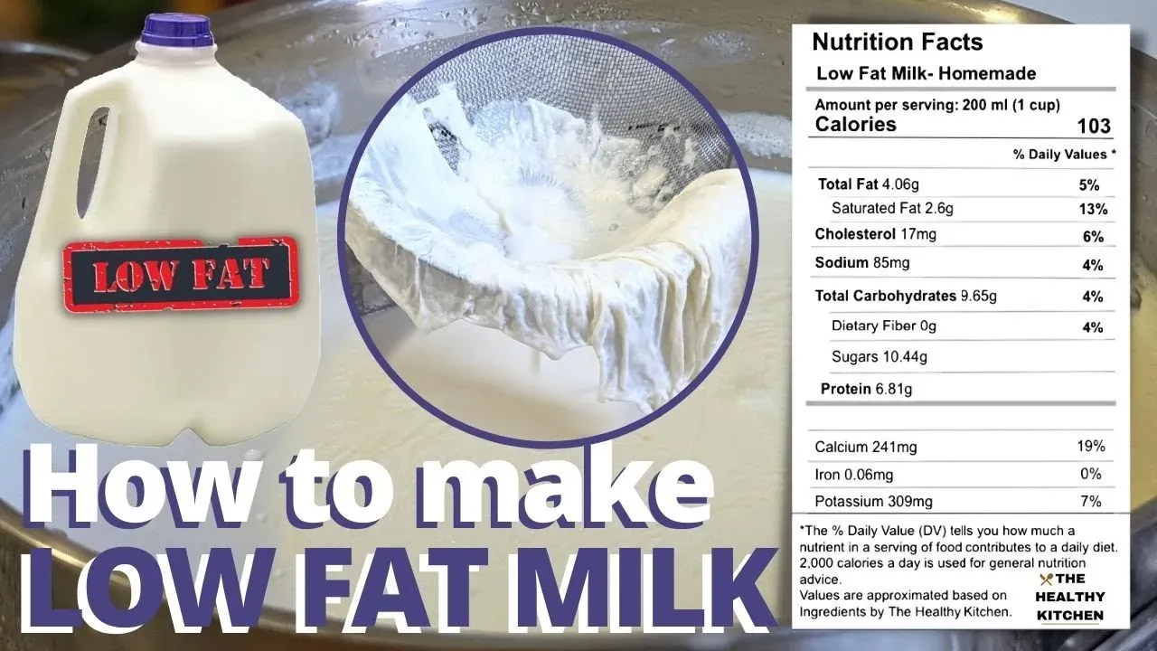 Proven how to make low fat milk from whole milk at home