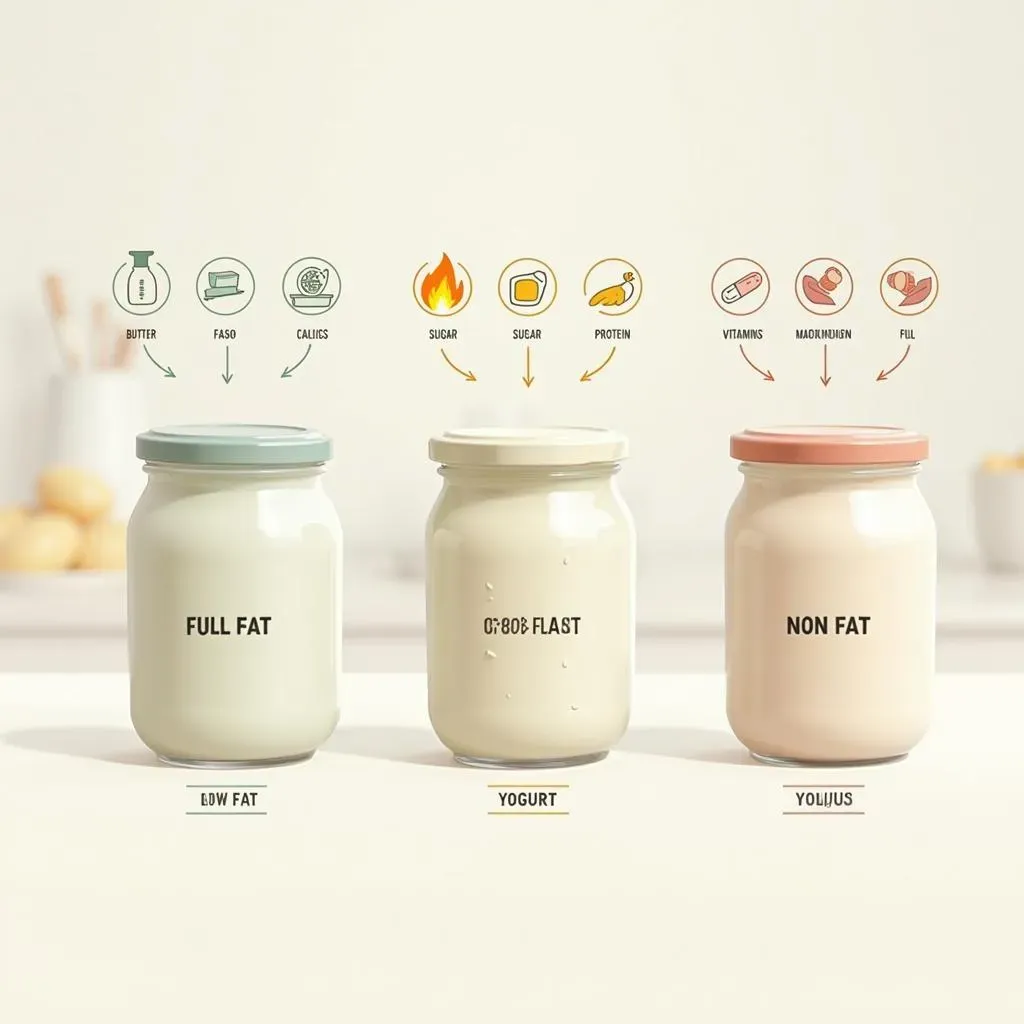 Low Fat vs. NonFat vs. FullFat Yogurt: A Nutritional Comparison