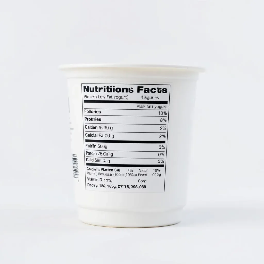 Plain Low Fat Yogurt: A Detailed Look at the Nutrition Facts Panel